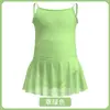 Ropa Nueva de Ballet con Tirantes para Práctica Ropa de Gimnasia para Niños y Mujeres Falda de Gasa Falda de Longitud Media Conjunto de Baile para Niñas