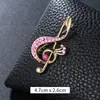 Moda Europea y Americana Broche de Lujo de Alta Gama Corsage Creativo de Nota Pin para Ropa Accesorios para Ropa Símbolos Musicales Femeninos