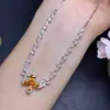 Collar de Piedras Facetadas Naturales Fanta 4*6, 3*5mm, ¡Cada Una una Joya! Montura Fina de Plata de Ley S925