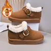 Zapatos grandes de algodón para niñas 2026 nuevo modelo de invierno niños felpa engrosada cálidos zapatos Birkenstock niños botas de nieve mocasines