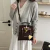 Tendencia transfronteriza bolso dulce cuadrado pequeño para mujer 226 Otoño nuevo bolso de hombro único con retazos de lunares mochila versátil