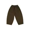 Roupa Infantil Bola de Arroz Pegajoso Outono 2026 Calça Curva Infantil Algodão Macio Escovado Carbono Calça Longa Casual 100% Algodão Venda por Atacado