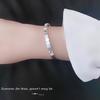 Pulsera de Escama de Dragón Nido de Pájaro Plata 9999 Plata de Ley Escama de Pez Redonda Lisa Simple y Generosa para Niña Ropa Auspiciosa