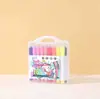 Caneta Marcadora à Prova d'Água de Secagem Rápida Caneta à Base de Água com Tinta Acrílica Conjunto para Arte Infantil Colorido à Prova d'Água Não Transparente Caixa de Conjunto de Canetas Coloridas