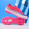 Zapatos de fútbol para entrenamiento y competición deportiva en césped al aire libre para adultos y niños, con tacos largos, antideslizantes, transpirables y resistentes al desgaste, en stock