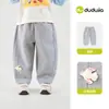 Compre 2 itens, ganhe 3 yuans de descontoColeção de Calças InfantisCalças compridas infantis da Dudu, calças casuais para meninas pequenas, roupas infantis da moda