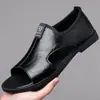 Sandálias Transfronteiriças Novo Estilo Sapatos de Praia Vazados Respiráveis Antiderrapantes Casuais ao Ar Livre Tamanho Extra Grande Sandálias de Couro Sapatos de Algodão Masculinos Estilo Masculino