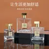 Botella de Perfume Cuadrada Plana Transparente Snap-On en Stock, Botella Recargable, Botella con Atomizador de Presión, Botella de Vidrio de Muestra Recargable Portátil