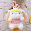 Juguete de Peluche Lindo, Muñeca de Conejo Linda Vestida, Versátil Colgante de Bolsa de Conejito Pequeño, Llavero, Regalo Pequeño
