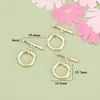Pulseira Colar Ouro Real 18K Galvanizado DIY Fivela Ot Brincos Colar Acessórios de Joias Semi-acabados