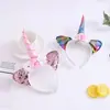 Diadema de Unicornio, Tocado de Flores, Accesorio para el Cabello de Sirena, Diadema Infantil Transfronteriza Europea y Americana, Moño, Dulce