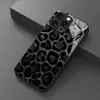 Funda para iPhone 16/17 Promax Estilo Japonés y Coreano Lujo Ligero Estampado de Leopardo Clásico Cubierta Protectora de Vidrio Templado Venta al por Mayor