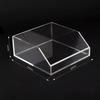 Caixa de notas multifuncional de acrílico caixa de lenços de mesa quadrada vidro orgânico pequenos itens caixa de armazenamento de notas adesivas