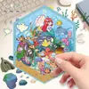 Pegatinas de Paisajismo del Mundo Submarino de Sirenas Mundo Miniatura Escena de Cabaña 3D Descompresión Divertida Decoración DIY Pegatinas Decorativas para Mascotas