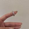 Anillo de transferencia multicapa nuevo anillo de línea de circón colgante moderno anillo ancho con cabeza de serpiente estilo ins accesorios plegables para mujer