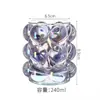 Porta-Canetas Criativo Porta-Pincéis de Maquiagem de Cristal Decorativo Vidro Transparente Estilo Nórdico Ins Armazenamento Mesa Papelaria Simples
