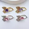 Fecho de Conector Banhado a Ouro com Laço de Zircônia Acessórios para Joias Artesanais DIY para Pulseiras de Contas e Fechos de Colar