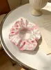 Scrunchies florales elegantes al por mayor en stock, gomas para el pelo versátiles estilo coreano, scrunchies, cintas para el pelo