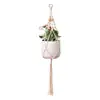 Bolsa de Malla para Maceta Tejido a Mano Transfronterizo Tejido Creativo de Jardinería Decoración Colgante Colgador de Plantas para Balcón Cesta de Malla Colgante con Borla