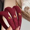 Estrella Caballo Dorado Pequeño Diadema Roja Año Nuevo Rojo Trenzada Estilo Chanel Diadema Alta Tocados de Alta Gama Accesorio para el Cabello Modelo Nuevo