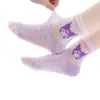 Meias Kuromi para Meninas, Cor Sólida, Meias Finas de Malha para Verão, Meias para Crianças, Meias de Algodão para Bebê Menina