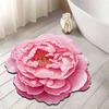 Alfombrilla de baño con forma de rosa, para inodoro, lavabo, antideslizante, para puerta de baño, de tierra de diatomeas, absorbente