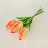 Goma Blanda Tulipa Individual Flor Artificial Flor Falsa Decoración de Habitación Modelo de Hogar Tulipa Boda Decoración de Hotel