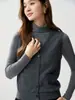 Ranurado engrosado, ¡lavable a máquina! Nuevo chaleco de punto versátil, cuello en V de hilo fino, para usar en capas, chaleco corto de lana, para mujer