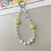 Lanyard para Teléfono Móvil Ins Cadena de Perlas para Muñeca Colgante Cadena para Teléfono Móvil Cadena para Colgar Bolsos Lazo de Perlas Colgante Decorativo