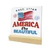 Ornamentos de Mesa de Ferro Forjado Atmosfera de Feriado Artesanato em Madeira Decorações Americanas Pintura Decorativa para Casa Interior Venda por Atacado