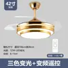 Luz Ventilador para Comercio Exterior, Luz de Ventilador de Techo Invisible Minimalista Moderno, Luz de Ventilador LED de Frecuencia Variable para Restaurante, con Control Remoto para Dormitorio