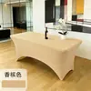Capa de Mesa Retangular Elástica de 1,80m de Cor Sólida para Casamentos, Banquetes, Exposições, Coquetéis e Capas de Mesa Elásticas
