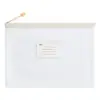 Bolsa Transparente de Malha com Zíper de PVC Bolsa para Armazenamento de Dados de Provas de Aluno Bolsa para Documentos A4 Bolsa para Documentos Impermeável Espessada