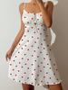 Novo Europeu e Americano Transfronteiriço Amor Sling Pijama Feminino Casual Sexy Laço de Renda Camisola Roupa de Exterior Roupa de Casa