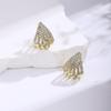 Simples Pequeno Arco de Strass Brincos Geométricos Novo Estilo Elegante de Alta Qualidade Elegante All-match Brincos para Mulheres