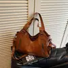 Bolso de Hombro Grande Transfronterizo Bolso de Mano de Cuero Suave de Moda Bolso Cruzado Bolso Tote Retro para Viajes Procesamiento Personalización Bolso para Mujer