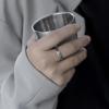 Anillo Retro Trendy para Hombre Ins Anillo Individual Hip-Hop Estudiante Apertura Dedo Índice Ajustable Niños Anillo Personalizado para Mujer