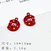 Liga de Zinco Cor Gota de Óleo Mordida M Biscoito Peixinho Fofo DIY Elástico de Cabelo Ornamento Lanyard de Celular Acessório de Bolsa Pingente