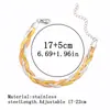 Set de Pulseras de Moda para Mujer de Acero Inoxidable 304L, Pulsera de Acero de Titanio de Venta Caliente Europea y Americana con Interior Chapado en Oro Real de 18K, Venta al por Mayor