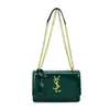 Bolso Cruzado de Hombro con Cadena de Letras Estilo Nuevo 2026, Bolso Cuadrado Pequeño de Alta Gama, Bolso de Charol Brillante para Axila para Mujer