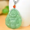 Aventurina verde natural Jade Dourado pingente de urso violento às vezes pingente de jade corrente caráter fu colar corrente de suéter DIY acessórios