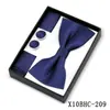 Corbata de moño Estilo Nuevo, Pañuelo Cuadrado, Gemelos Caja de Regalo Set de 3 Piezas, Accesorios de Camisa de Moda para Hombre, Hebilla de Corbata de Moño Multicolor