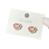 Aretes de Tuerca de Plata Esterlina S925 para Niñas Diseño Nicho Calcedonia Aretes con Cierre de Seguridad Personalidad Simple Combinan con Todo Aretes Juveniles