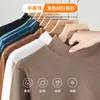 2025 Nuevo Otoño e Invierno Parte Superior Interior de Terciopelo Doble Cara Media Cuello Alto Camiseta Base de Terciopelo Doble Cara para Hombres y Mujeres Mangas Largas Cálidas