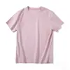 Nueva Camiseta de Algodón Pima para Mujer, Algodón Merceizado, Cuello Redondo, Hombro Normal, Camiseta Blanca, Algodón de Fibra Larga, Top Básico de Manga Corta de Alta Gama