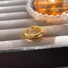 Anillo de apertura con perla de agua dulce y circonita galvanizada en oro auténtico, estilo vintage, estilo cortesano, joyería ligera de lujo de alta gama para mujer.