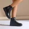 2025 Nuevas Botas de Invierno de Terciopelo Cálido para Mujer, Comercio Exterior Transfronterizo, para Mujeres de Mediana Edad y Mayores, Impermeables, Planas, Antideslizantes