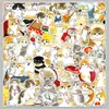50 Folhas Meng Pet Gatinho Pintado à Mão Desenho Animado Brincalhão Capa de Celular Animal Gato Decoração Computador Diário de Mão Papelaria