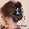 Presilha de Tubarão com Laço para Cabelo, Design Consciente para Nicho, Sensação de Alto Padrão, Presilha de Garra para Rabo de Cavalo Alto na Parte de Trás da Cabeça, Presilha de Cabelo Fofa e Elegante