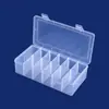 Caja de Embalaje Transparente de Plástico PP de Doble Fila y 12 Compartimentos Organizador de Escritorio Caja de Almacenamiento para Tornillos y Accesorios de Ferretería Caja de Almacenamiento para Juguetes
